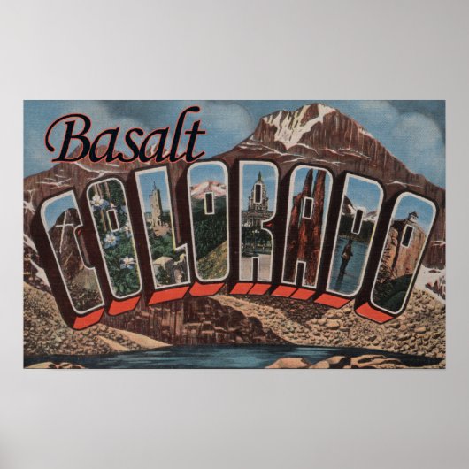Basalt, Colorado - Große Buchstabenszenen Poster (Vorne)