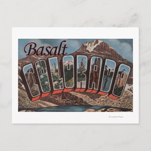 Basalt, Colorado - Große Buchstabenszenen Postkarte (Vorderseite)