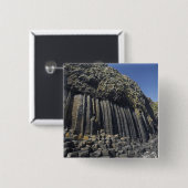 Basalt Columns by Fingal's Höhle, Staffa, außerhal Button (Vorne & Hinten)