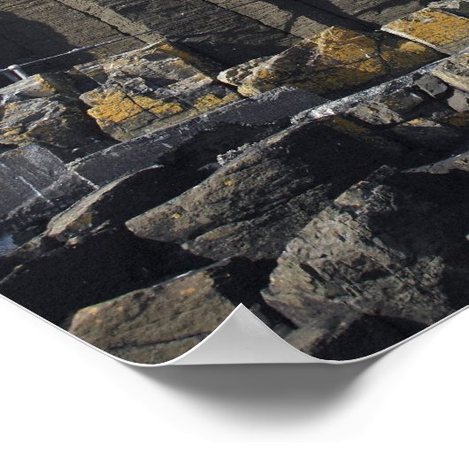 Basalt Columns by Fingal's Höhle, Staffa, off Poster (Ecke)
