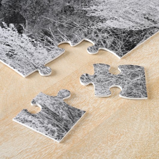 Basalt Lava Rocks Südwestschwarz-Weiß-Foto Puzzle (Seite)