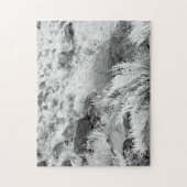 Basalt Lava Rocks Südwestschwarz-Weiß-Foto Puzzle (Vertikal)
