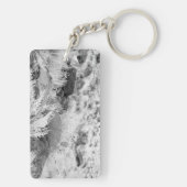 Basalt Lava Rocks Südwestschwarz-Weiß-Foto Schlüsselanhänger (Rückseite)