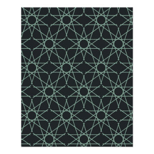 Basalt-Mint-Geometrie Poster