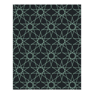Basalt-Mint-Geometrie Poster