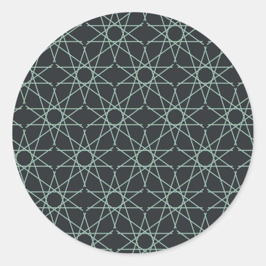 Basalt-Mint-Geometrie Runder Aufkleber (Vorderseite)