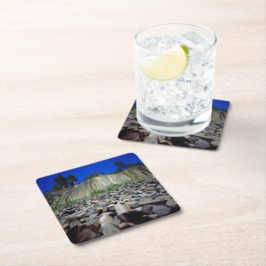 Basaltbildung der Teufel Rechteckiger Pappuntersetzer (Vor Ort)