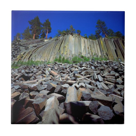 Basaltformationen von Devils Postpile Fliese (Vorderseite)