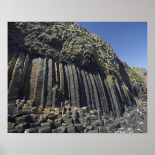 Basaltsäulen von Fingal's Cave, Staffa, vor der Kü Poster