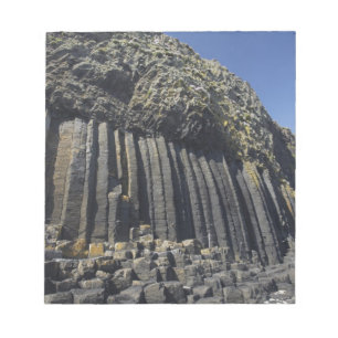 Basaltsäulen von Fingal's Cave, Staffa, vor Notizblock