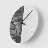 Basaltwand Runde Wanduhr (Winkel)