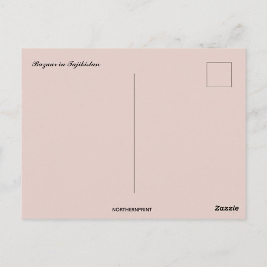 Basar in Tadschikistan Postkarte (Rückseite)