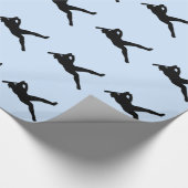 Basball Batter Blue Geschenkpapier (Ecke)