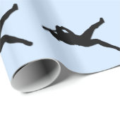 Basball Batter Blue Geschenkpapier (Rolleneckpunkt)
