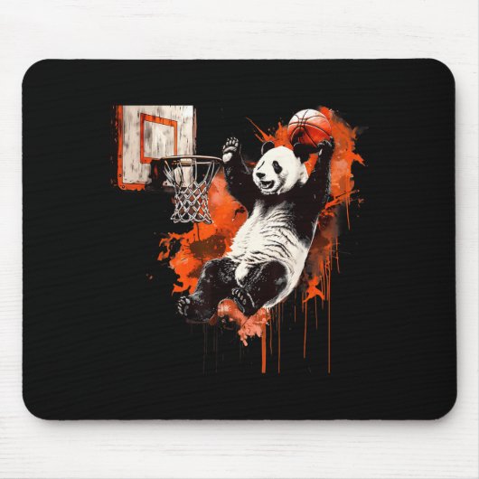 Basball Panda Bär Basball Spieler Slam Dunk Mousepad (Vorne)