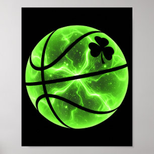 Basball Shamrock Glücksklee Irischer St. Patricks Poster