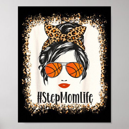 Basball Stiefmutter Leben Leopard-Bandana Mütter Poster (Vorne)