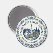 Baščaršija (Altstadt von Sarajevo) Magnet (Vorderseite/Rückseite)