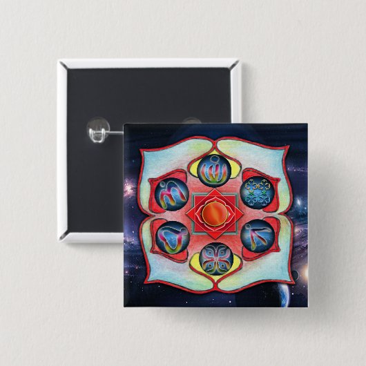 Base Chakra Button (Vorne & Hinten)