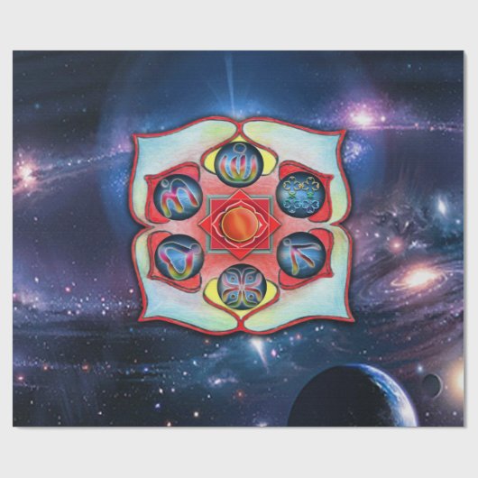 Base Chakra Geschenkpapier (Flach)