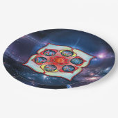 Base Chakra Pappteller (Schrägansicht)