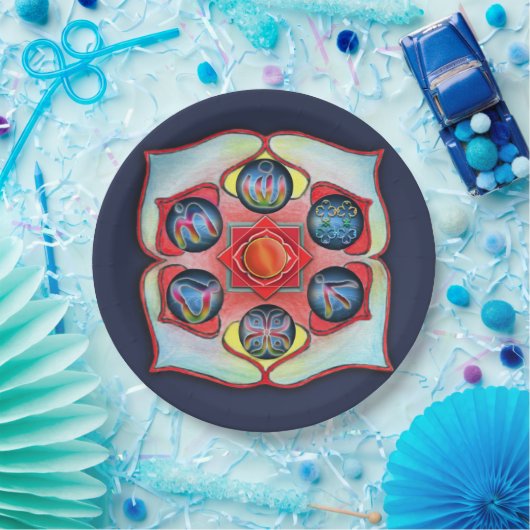 Base Chakra Pappteller (Party)