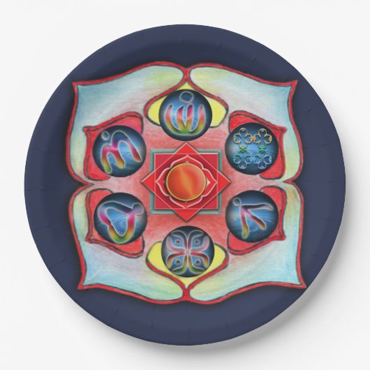 Base Chakra Pappteller (Vorderseite)
