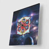 Base Chakra Quadratische Wanduhr (Winkel)