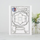 Base Chakra zeichnend Briefkopf (Stehend Vorderseite)