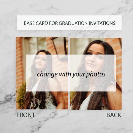BASE FOTOKARTE für die Anzeige von Vellum-Overlay Einladung
