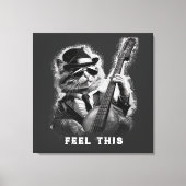 *~* Base Guitar CAT AP91 Stretched Canvas Print Leinwanddruck (Vorderseite)