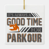 Base Jumping Es ist immer eine gute Zeit zu parken Keramikornament (Rückseite)