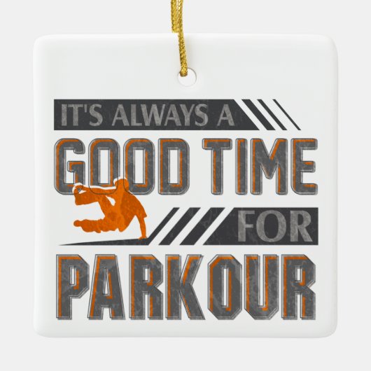 Base Jumping Es ist immer eine gute Zeit zu parken Keramikornament (Vorderseite)