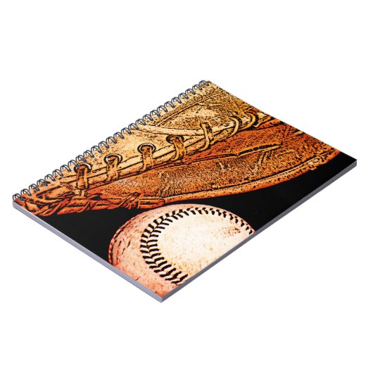 Basebal und Handschuh Notizblock (Linke Seite)