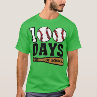 Baseball 100 Tage der Schule glücklich 100. Tag Le T-Shirt