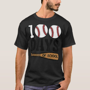Baseball 100 Tage der Schule glücklich 100. Tag Le T-Shirt