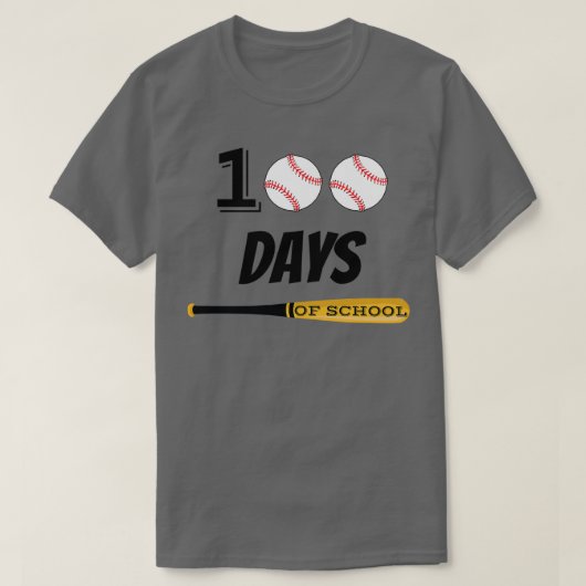Baseball 100 Tage der Schule T-Shirt (Design vorne)