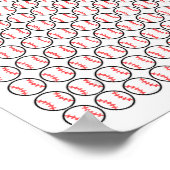 Baseball 100 Tage Shirt Player Lehrerin B Poster (Ecke)