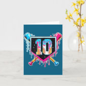 Baseball 10-jähriger Junge Eis Drip 10. Karte (Gelbe Blume)