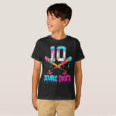 Baseball 10 Year Old Ice Cream Drip 10th Bday Doub T-Shirt (Vorne ganz)