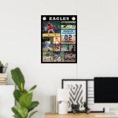 Baseball 11 Foto-Collage Spielername Nummer Poster (Heimbüro)
