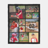 Baseball 11 FotoCollage Personalisiert Fleecedecke (Vorderseite)