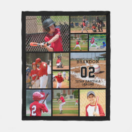 Baseball 11 FotoCollage Personalisiert Fleecedecke
