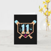 Baseball 11-jähriges Eis Tropfen 11. Geburtstag Karte (Gelbe Blume)