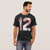 Baseball 12 Jersey-Nummer T-Shirt (Vorne ganz)