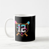 Baseball 12th Birthday Boy Ice Cream Drip 12 Year  Kaffeetasse (Links)