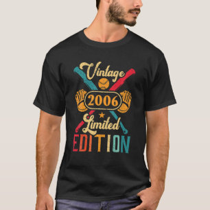 Baseball 16th Birthday for Boys Girls Retro 2006 S T-Shirt