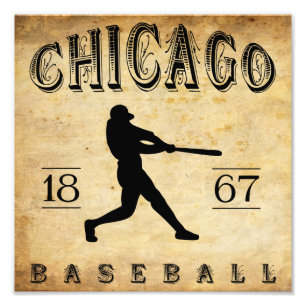 Baseball 1867 Chicagos Illinois Fotodruck
