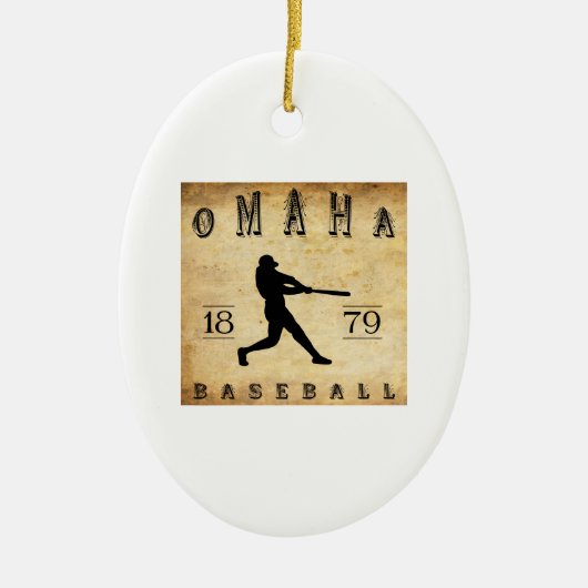 Baseball 1879 Omahas Nebraska Keramikornament (Vorne)