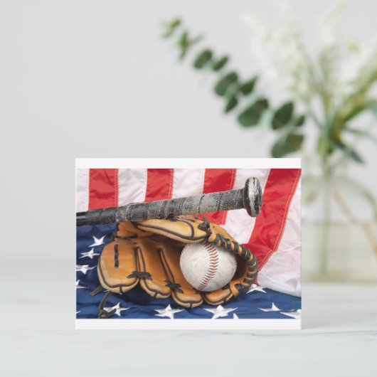 Baseball 18 USA Postkarte (Stehend Vorderseite)